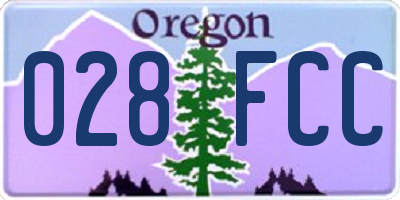 OR license plate 028FCC
