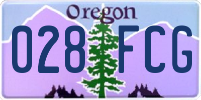 OR license plate 028FCG