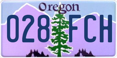 OR license plate 028FCH