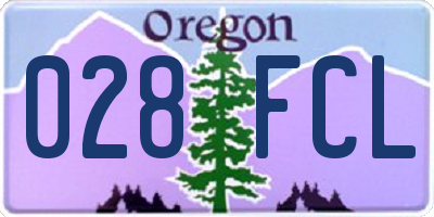 OR license plate 028FCL