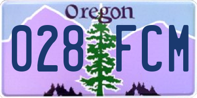 OR license plate 028FCM