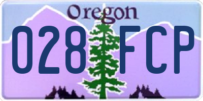 OR license plate 028FCP