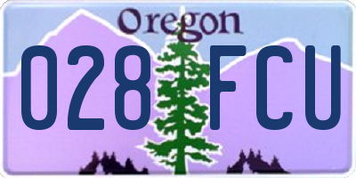 OR license plate 028FCU