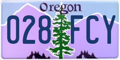 OR license plate 028FCY