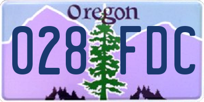 OR license plate 028FDC