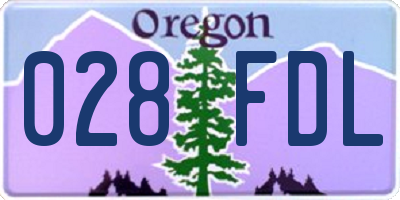 OR license plate 028FDL