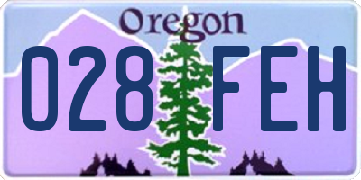 OR license plate 028FEH