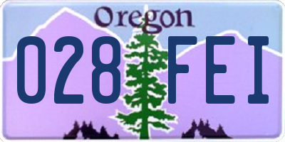 OR license plate 028FEI