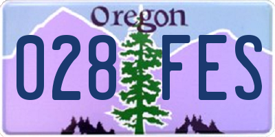 OR license plate 028FES