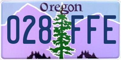 OR license plate 028FFE