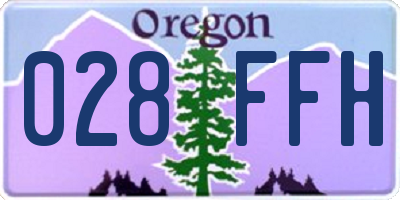 OR license plate 028FFH