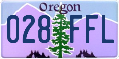 OR license plate 028FFL