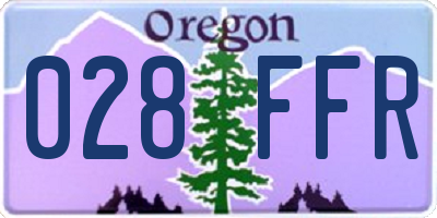 OR license plate 028FFR