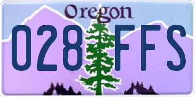 OR license plate 028FFS