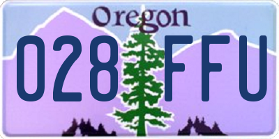 OR license plate 028FFU