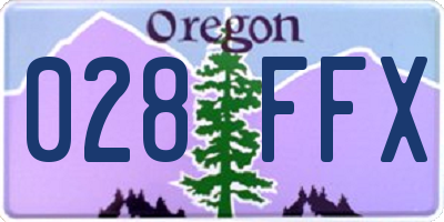 OR license plate 028FFX