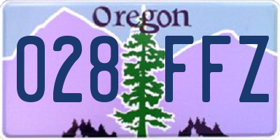 OR license plate 028FFZ