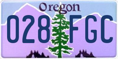 OR license plate 028FGC