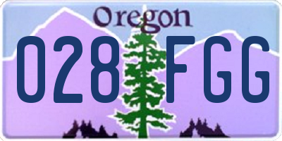 OR license plate 028FGG