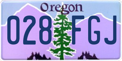 OR license plate 028FGJ