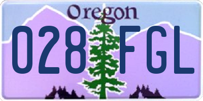 OR license plate 028FGL