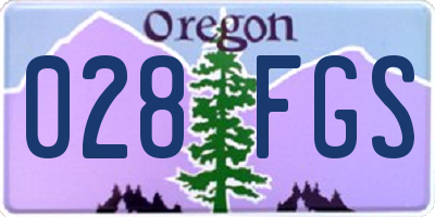 OR license plate 028FGS