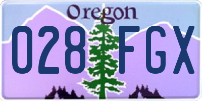 OR license plate 028FGX