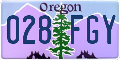 OR license plate 028FGY
