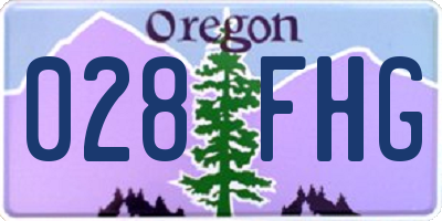 OR license plate 028FHG