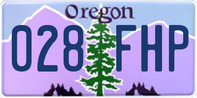 OR license plate 028FHP