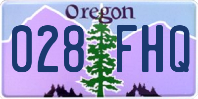 OR license plate 028FHQ