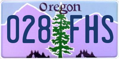 OR license plate 028FHS