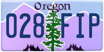 OR license plate 028FIP