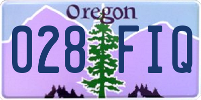 OR license plate 028FIQ