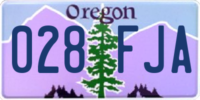 OR license plate 028FJA