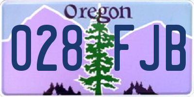 OR license plate 028FJB