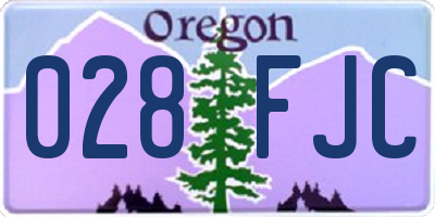 OR license plate 028FJC