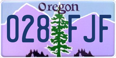 OR license plate 028FJF