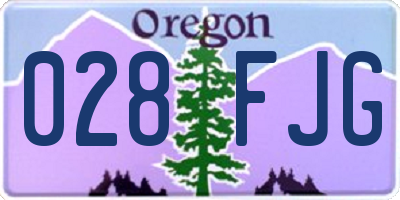 OR license plate 028FJG