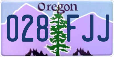 OR license plate 028FJJ