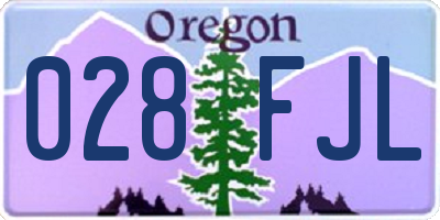OR license plate 028FJL