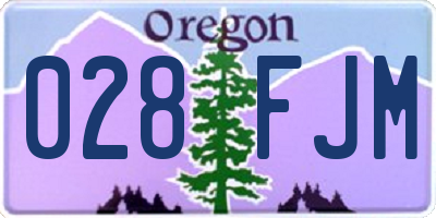 OR license plate 028FJM
