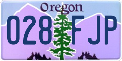 OR license plate 028FJP