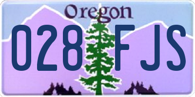 OR license plate 028FJS