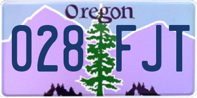 OR license plate 028FJT
