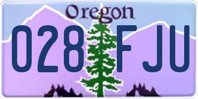 OR license plate 028FJU
