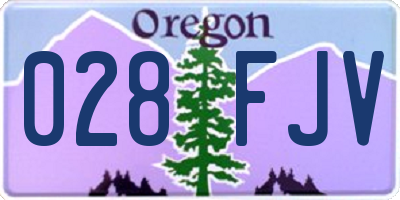 OR license plate 028FJV