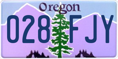 OR license plate 028FJY