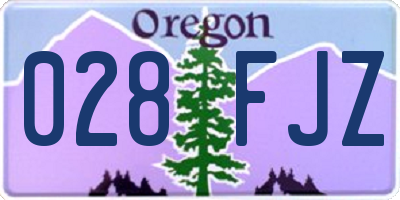 OR license plate 028FJZ