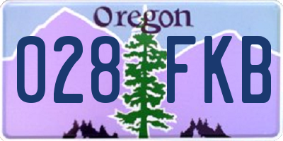 OR license plate 028FKB